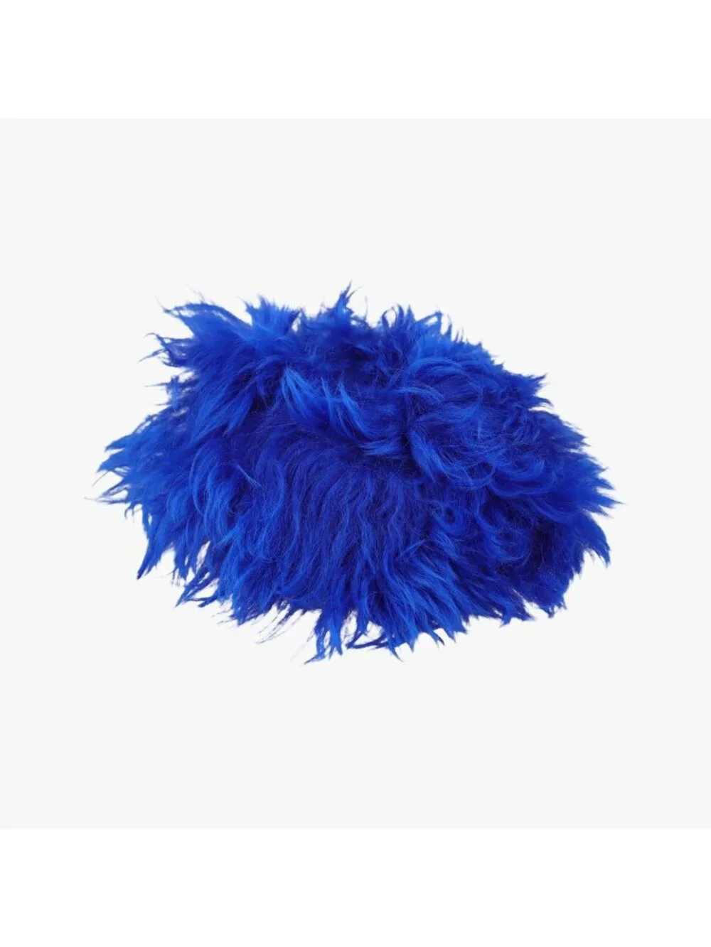 Chanel Shearling CC Hook Card Holder Blue Wool